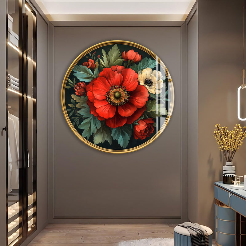 Floralis Yuvarlak Cam Tablo – Cam Tablo