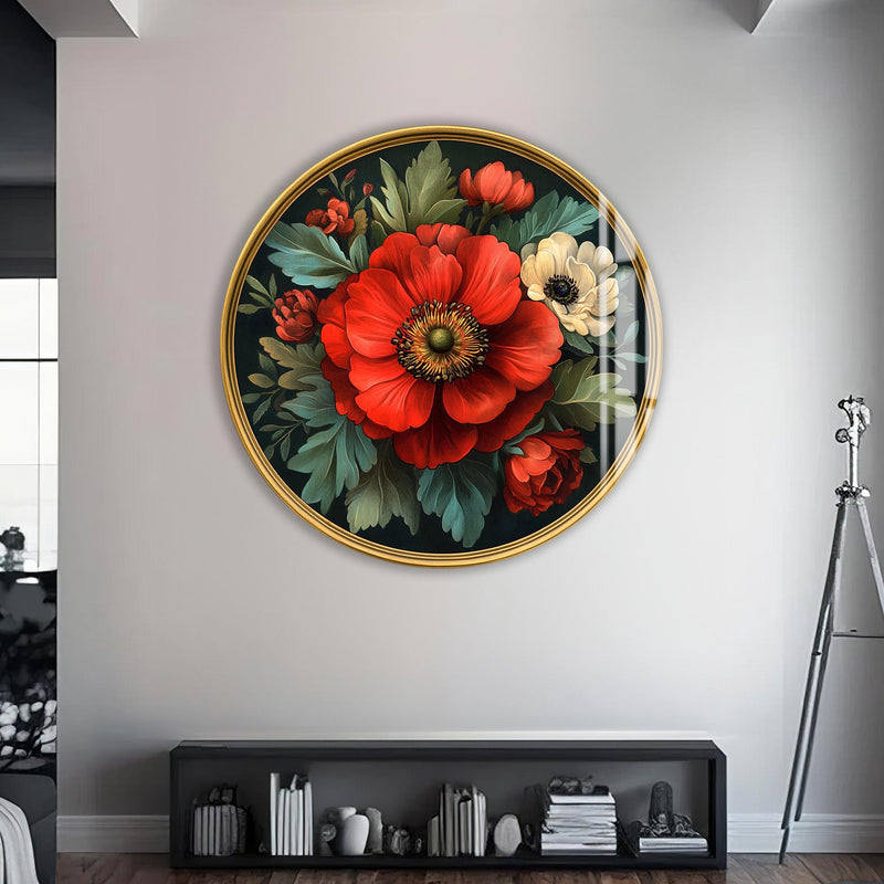 Floralis Yuvarlak Cam Tablo – Cam Tablo