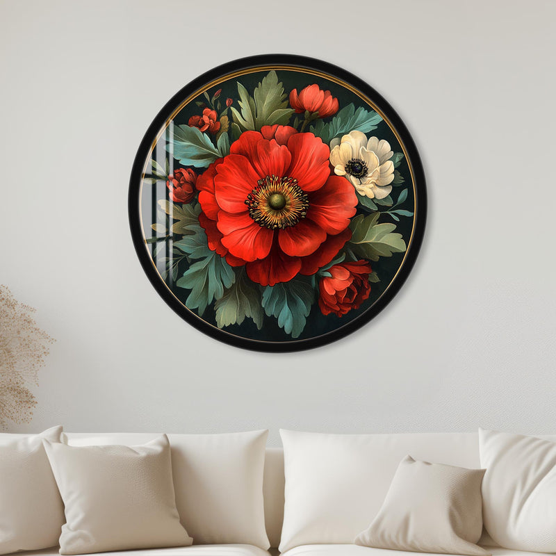Floralis Yuvarlak Cam Tablo – Cam Tablo