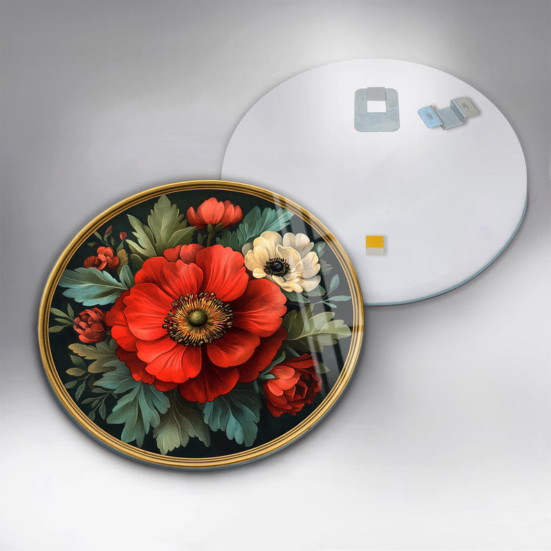 Floralis Yuvarlak Cam Tablo – Cam Tablo