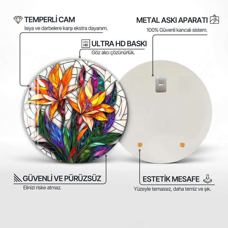 Meliora Yuvarlak Cam Tablo