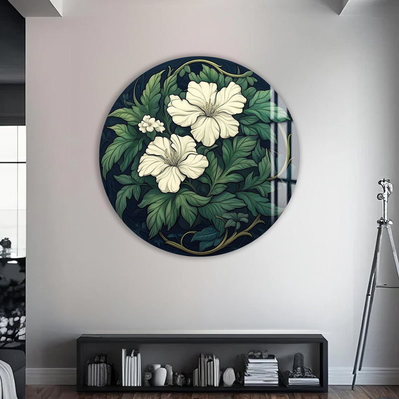 Floriva Yuvarlak Cam Tablo – Cam Tablo