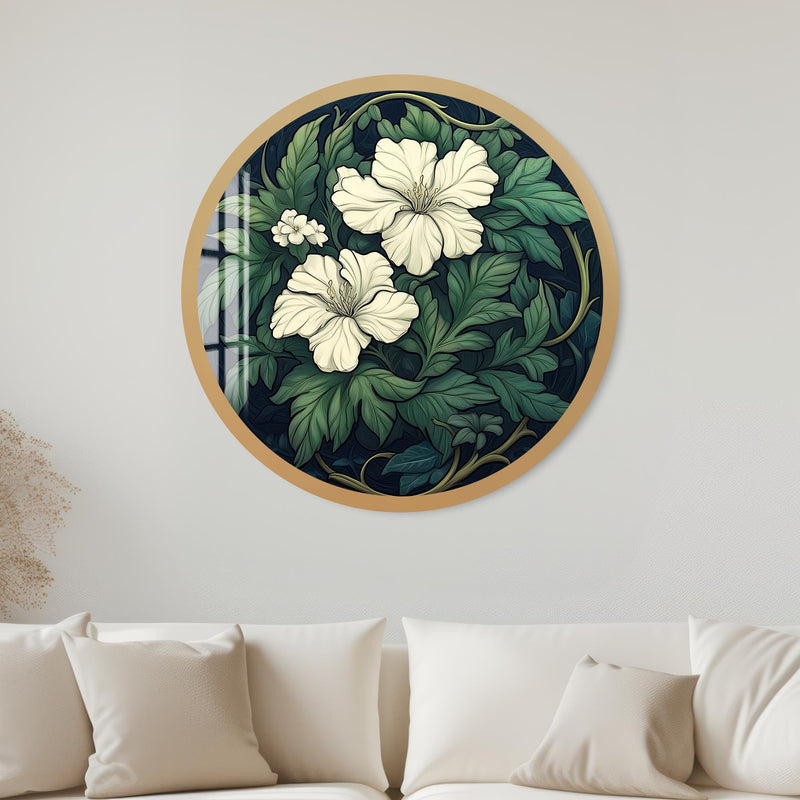 Floriva Yuvarlak Cam Tablo – Cam Tablo