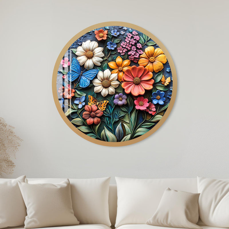 Floradine Yuvarlak Cam Tablo – Cam Tablo