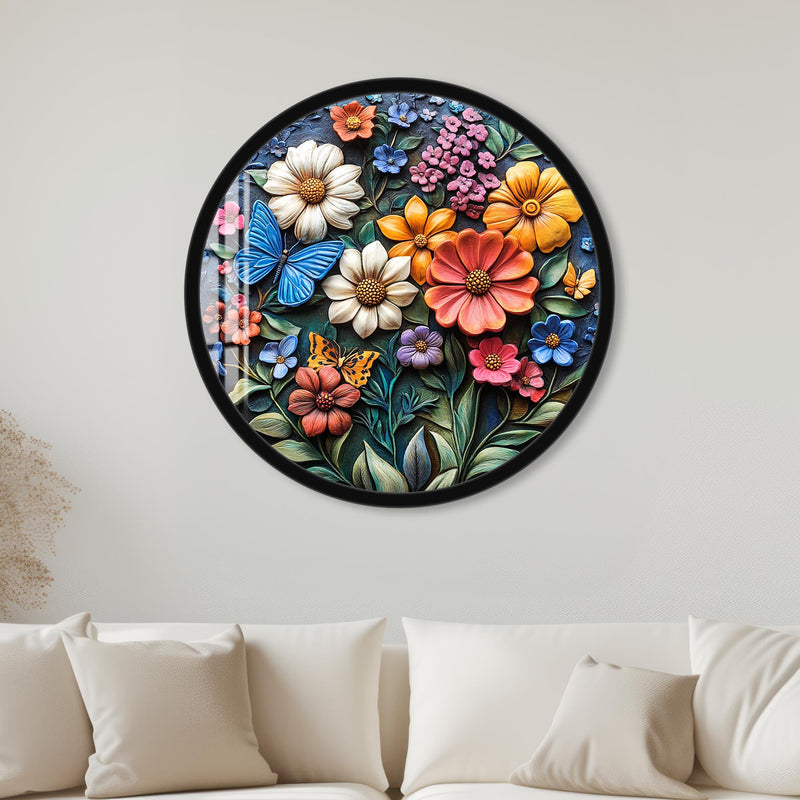 Floradine Yuvarlak Cam Tablo – Cam Tablo