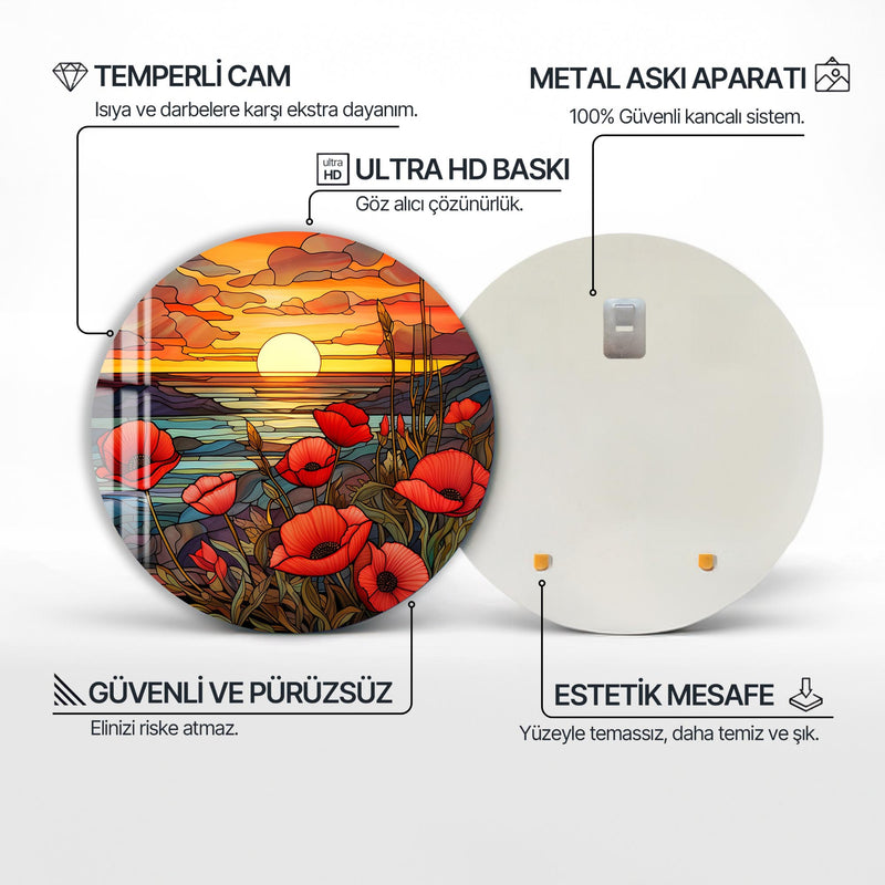 Daphneal Yuvarlak Cam Tablo – Cam Tablo