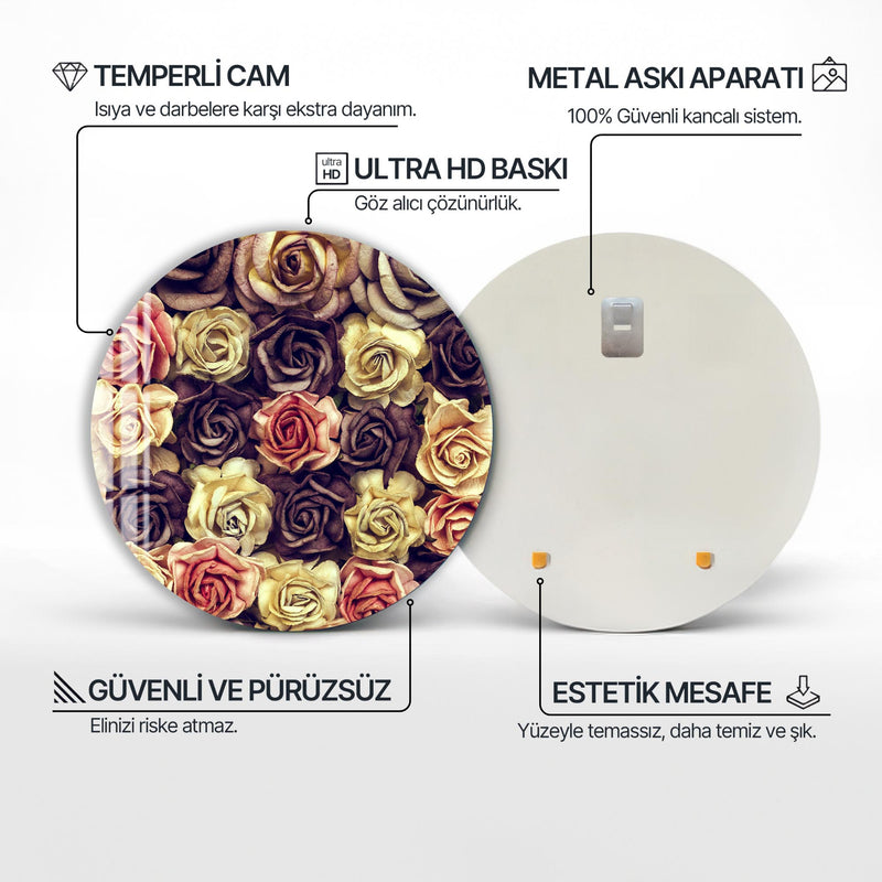 Lurevia Yuvarlak Cam Tablo