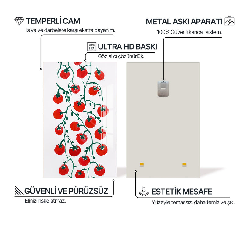 Domates Desenli Cam Tablo – Cam Tablo