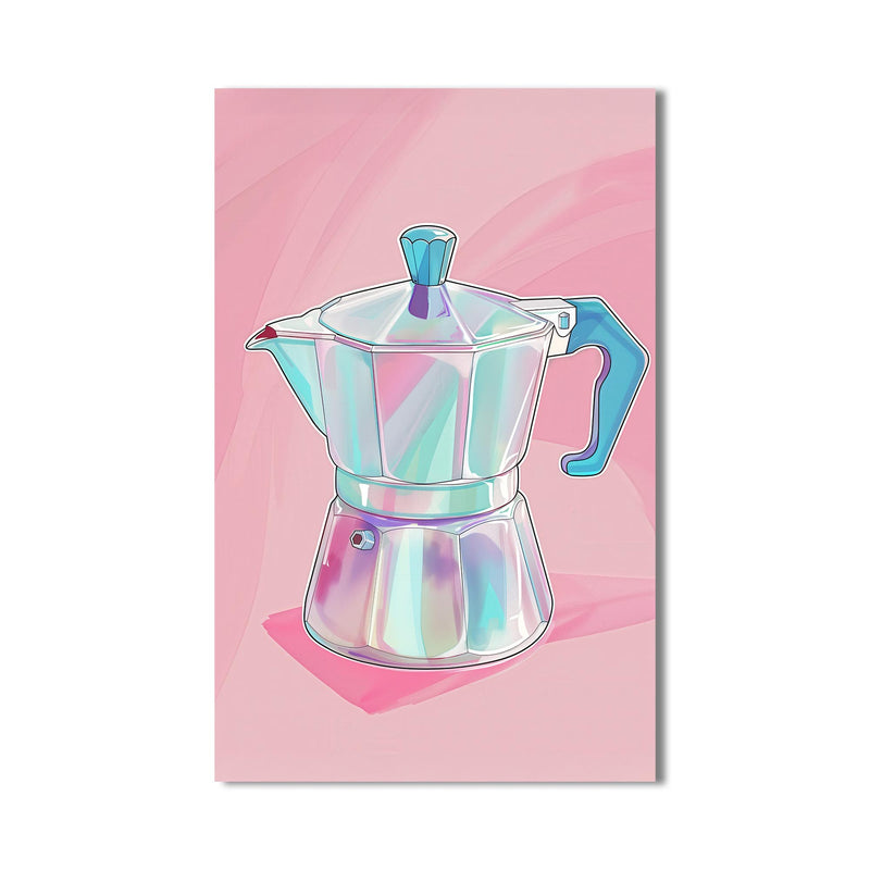 Moka Pot Desenli Cam Tablo – Cam Tablo
