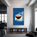 Ramen Art Cam Tablo – Ceviz Çerçeveli Cam Tablo