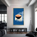 Ramen Art Cam Tablo – Altın Çerçeveli Cam Tablo