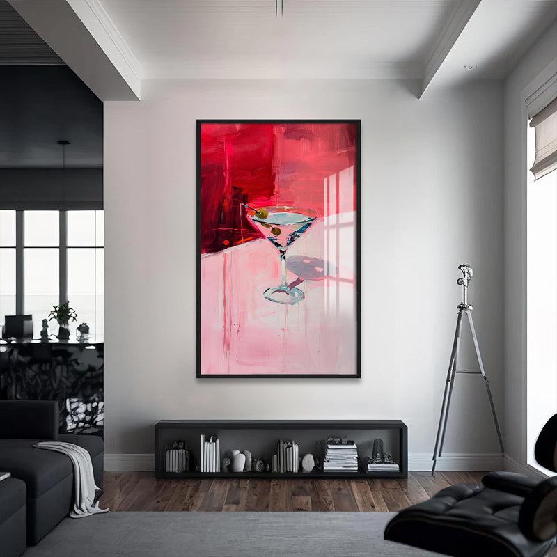 Bond Margarita Cam Tablo – Siyah Çerçeveli Cam Tablo