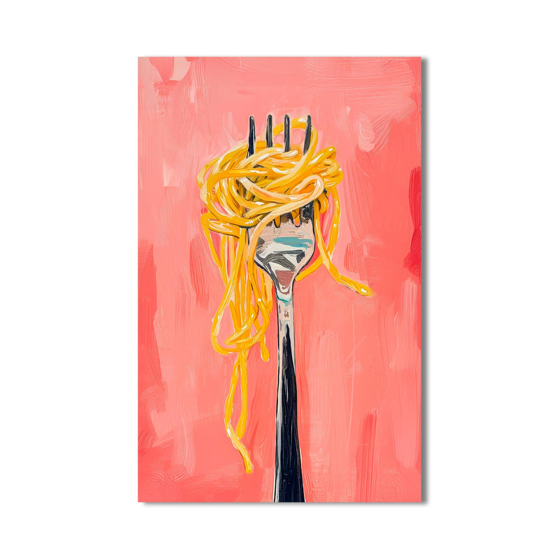 Çatal ve Spagetti Cam Tablo – Cam Tablo