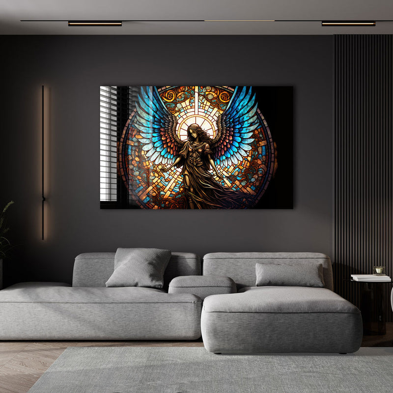 Melek Vitray Etkisi Cam Tablo – Cam Tablo