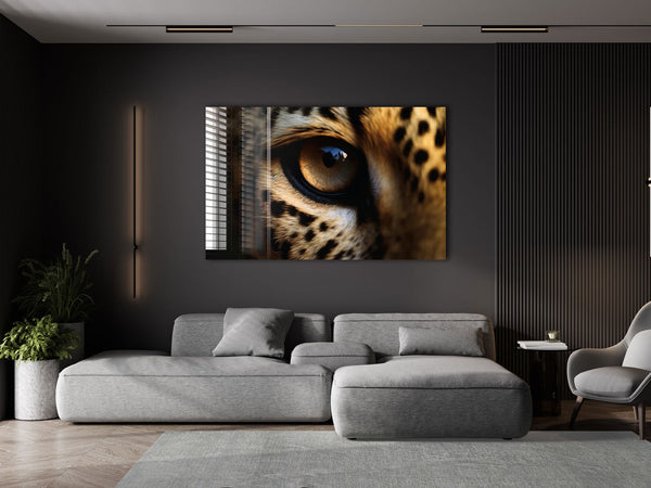 Leopar Gözü Cam Tablo
