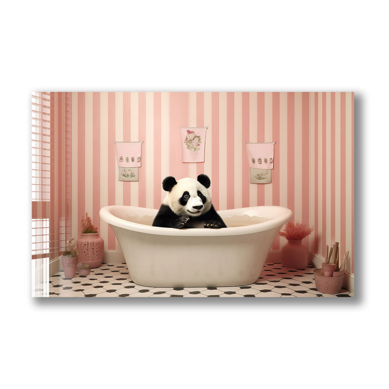 Küvetteki Panda Cam Tablo