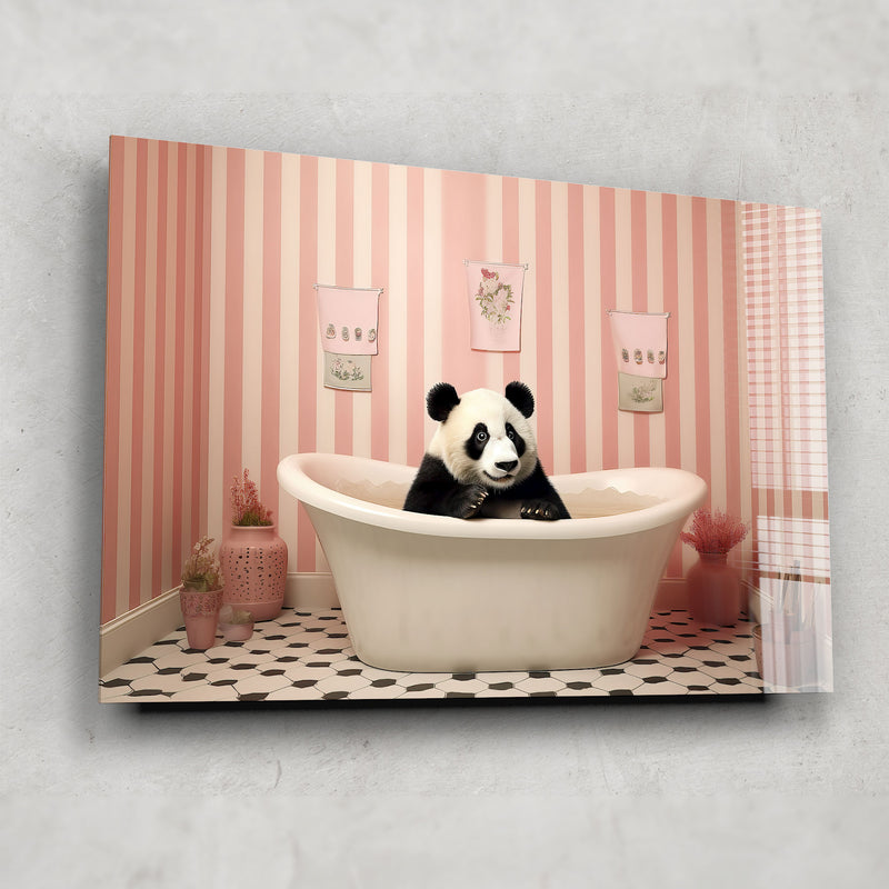 Küvetteki Panda Cam Tablo