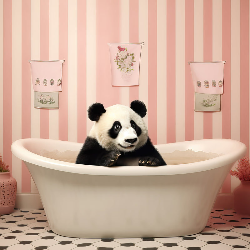 Küvetteki Panda Cam Tablo