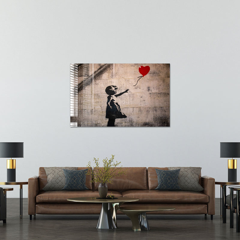 Çocuk ve Balon Cam Tablo – Cam Tablo