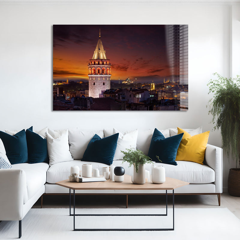 İstanbul Manzarası Cam Tablo