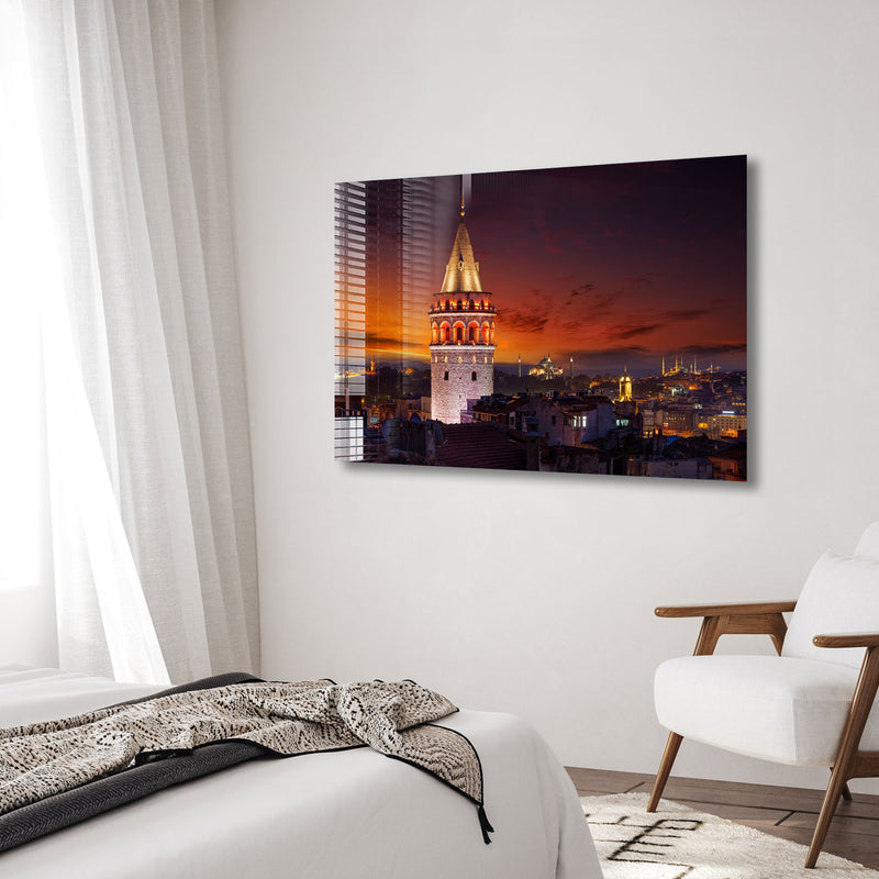 İstanbul Manzarası Cam Tablo