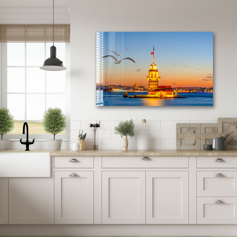 İstanbul Manzarası Cam Tablo