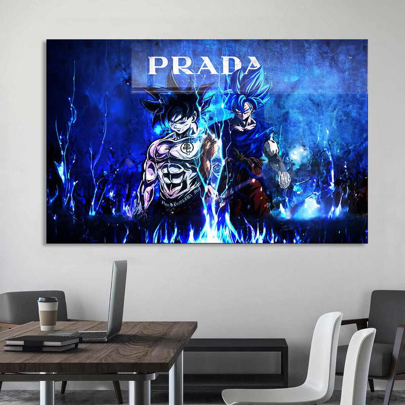 Prada Anime Temalı Cam Tablo