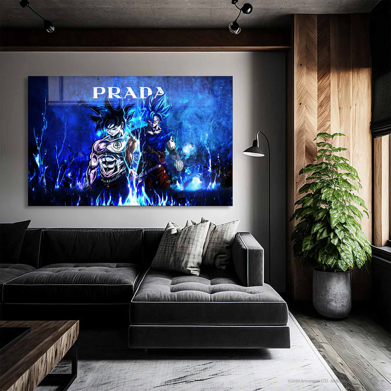 Prada Anime Temalı Cam Tablo