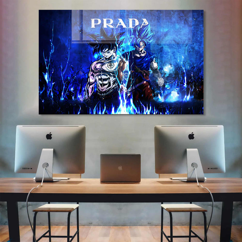 Prada Anime Temalı Cam Tablo