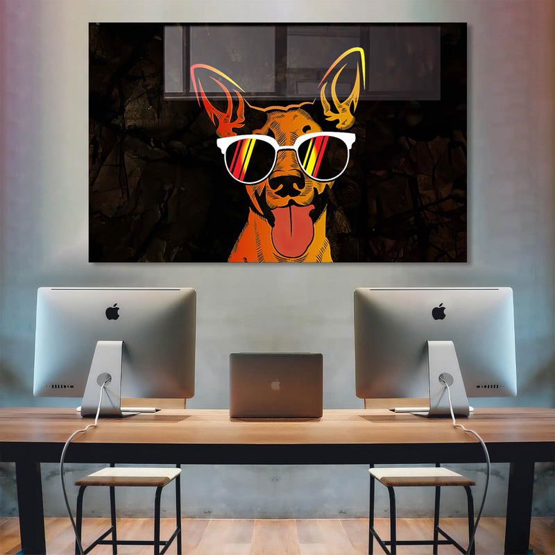 Cool Köpek Cam Tablo – Cam Tablo