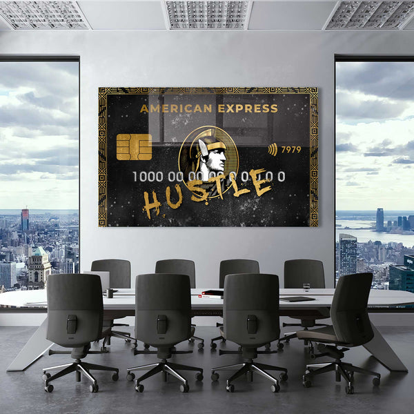Hustle Kredi Kartı Cam Tablo