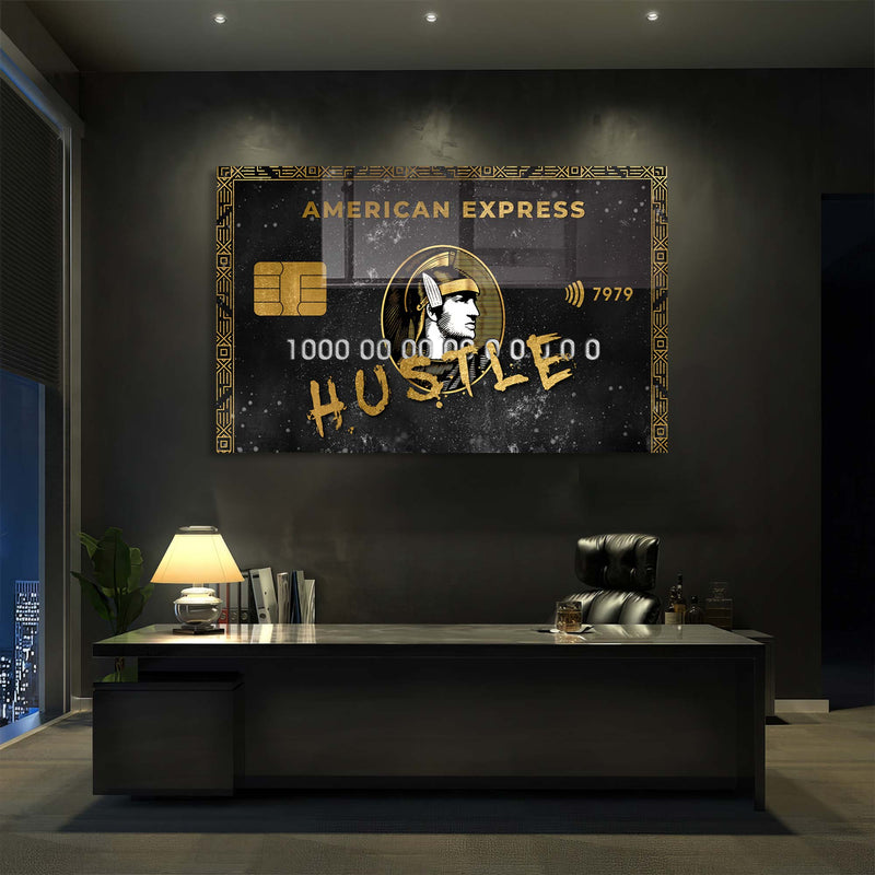 Hustle Kredi Kartı Cam Tablo