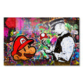 Renkli Super Mario Cam Tablo