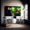 Yeşil Uzaylı Cam Tablo
