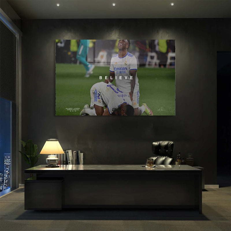 Believe Futbol Temalı Cam Tablo – Cam Tablo