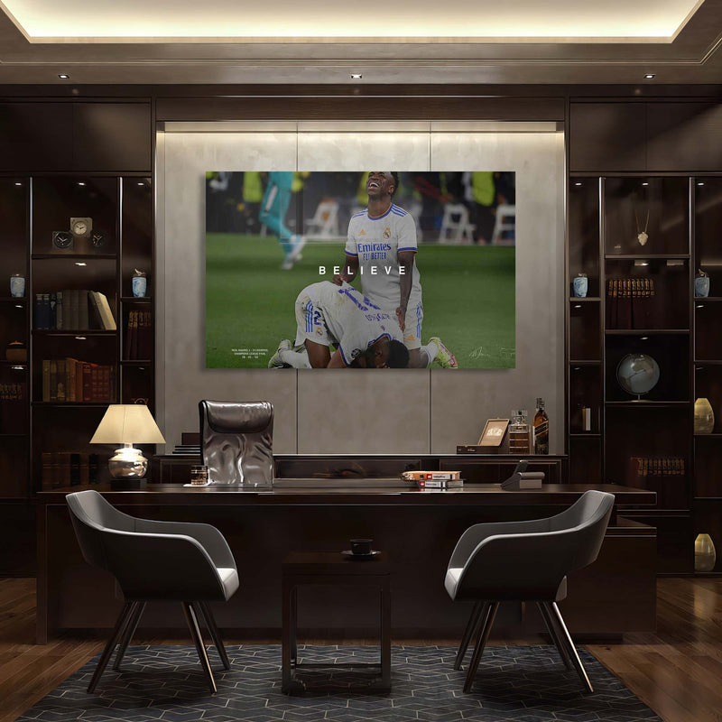 Believe Futbol Temalı Cam Tablo – Cam Tablo