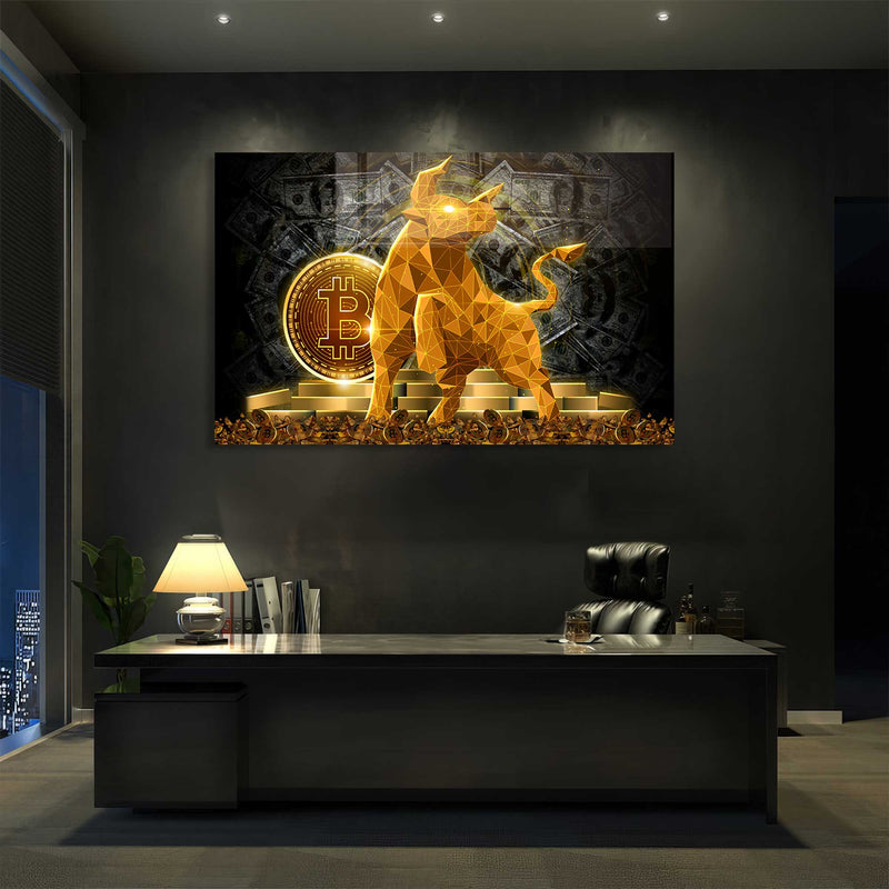 Boğa Bitcoin Cam Tablo – Cam Tablo