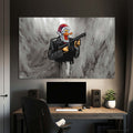 Silahlı Donald Duck Cam Tablo