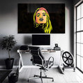 Kadın Portresi Cam Tablo