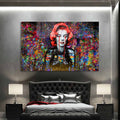 Renkli Marilyn Monroe Cam Tablo
