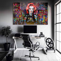 Renkli Marilyn Monroe Cam Tablo