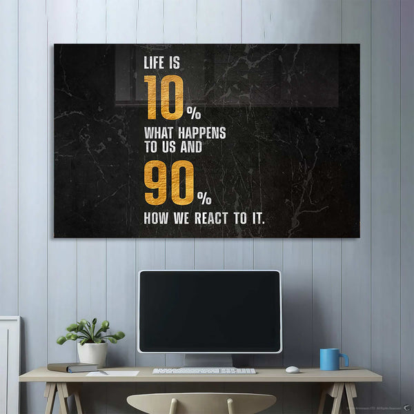 Life Is 10% What Happent To Us Cam Tablo