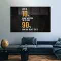 Life Is 10% What Happent To Us Cam Tablo