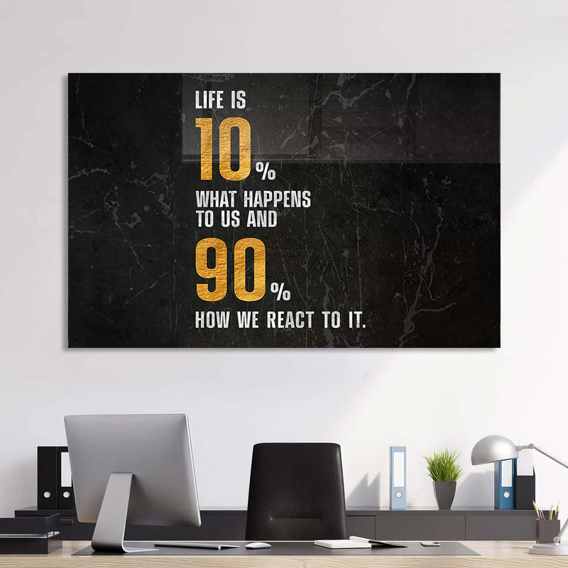 Life Is 10% What Happent To Us Cam Tablo