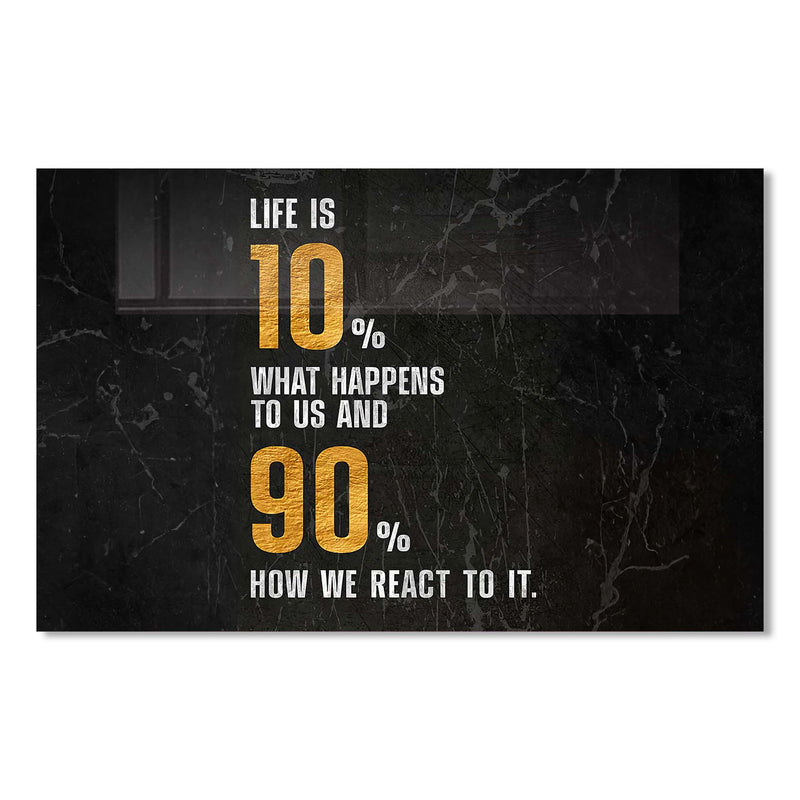 Life Is 10% What Happent To Us Cam Tablo