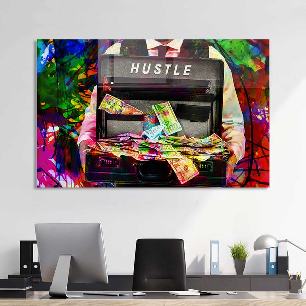Hustle Para Çantası Cam Tablo