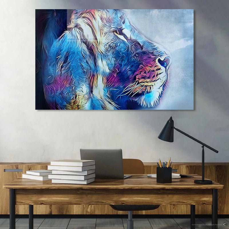 Aslan Portresi Cam Tablo – Cam Tablo