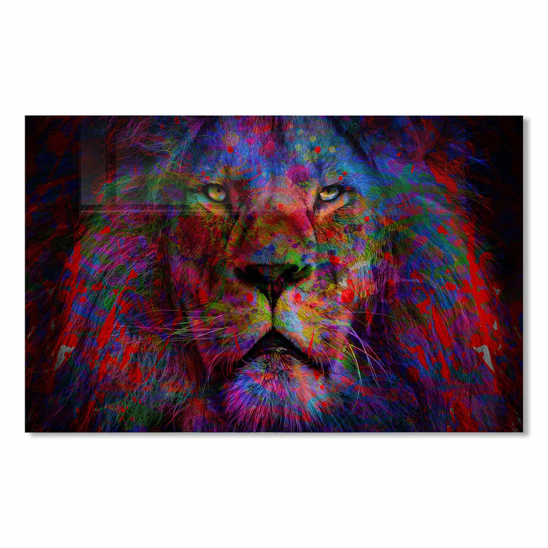 Aslan Portresi Cam Tablo – Cam Tablo