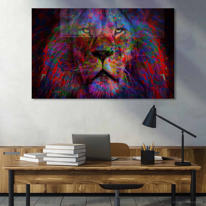 Aslan Portresi Cam Tablo – Cam Tablo