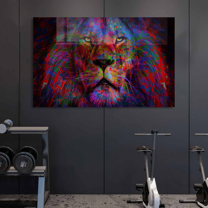 Aslan Portresi Cam Tablo – Cam Tablo